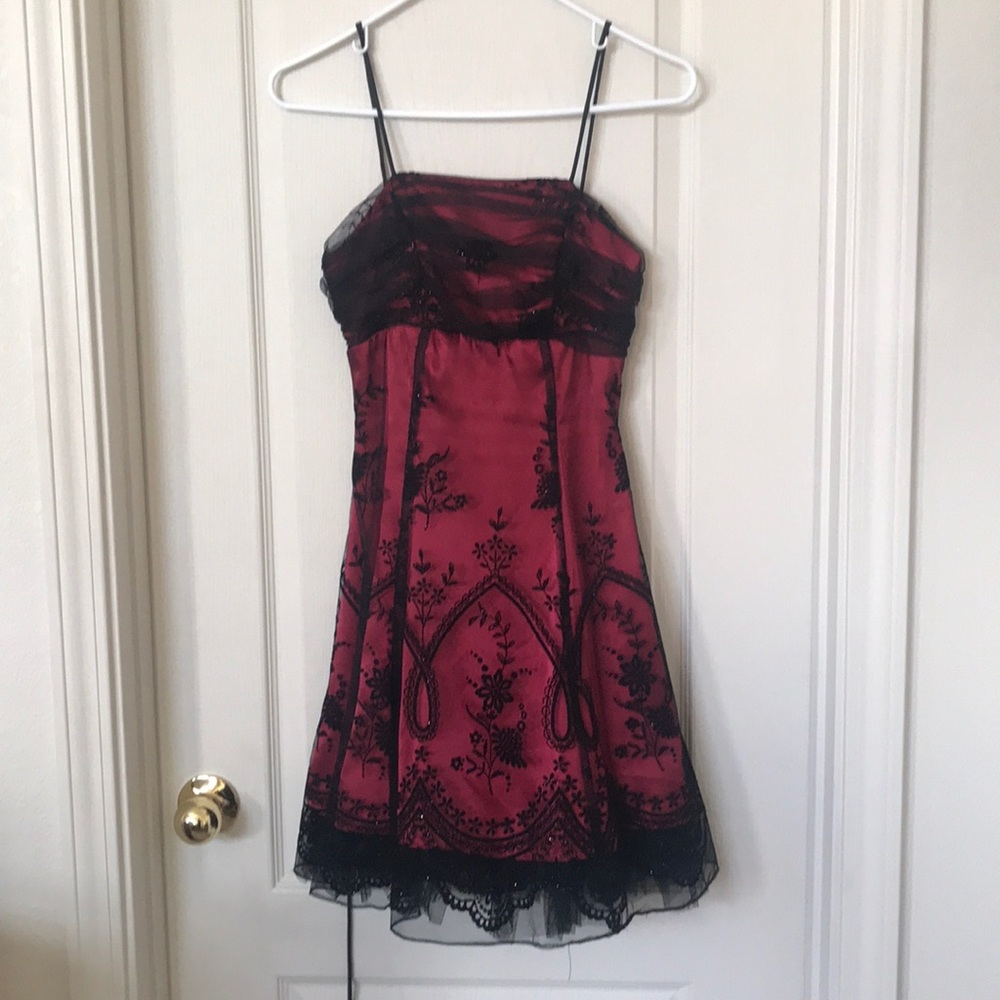 Spaghetti strapped cocktail dress